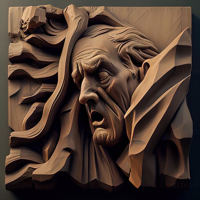 3D model Adolf Schaller American artist (STL)